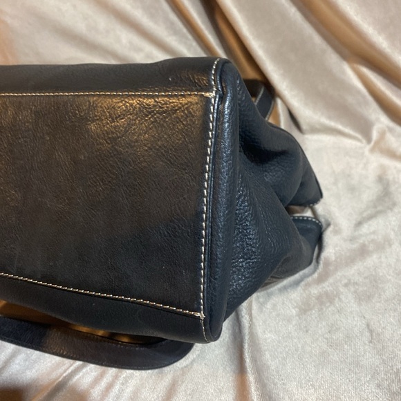 🆕 Fossil Castlehill Satchel Pebble Black Leather Handbag - Picture 5 of 16